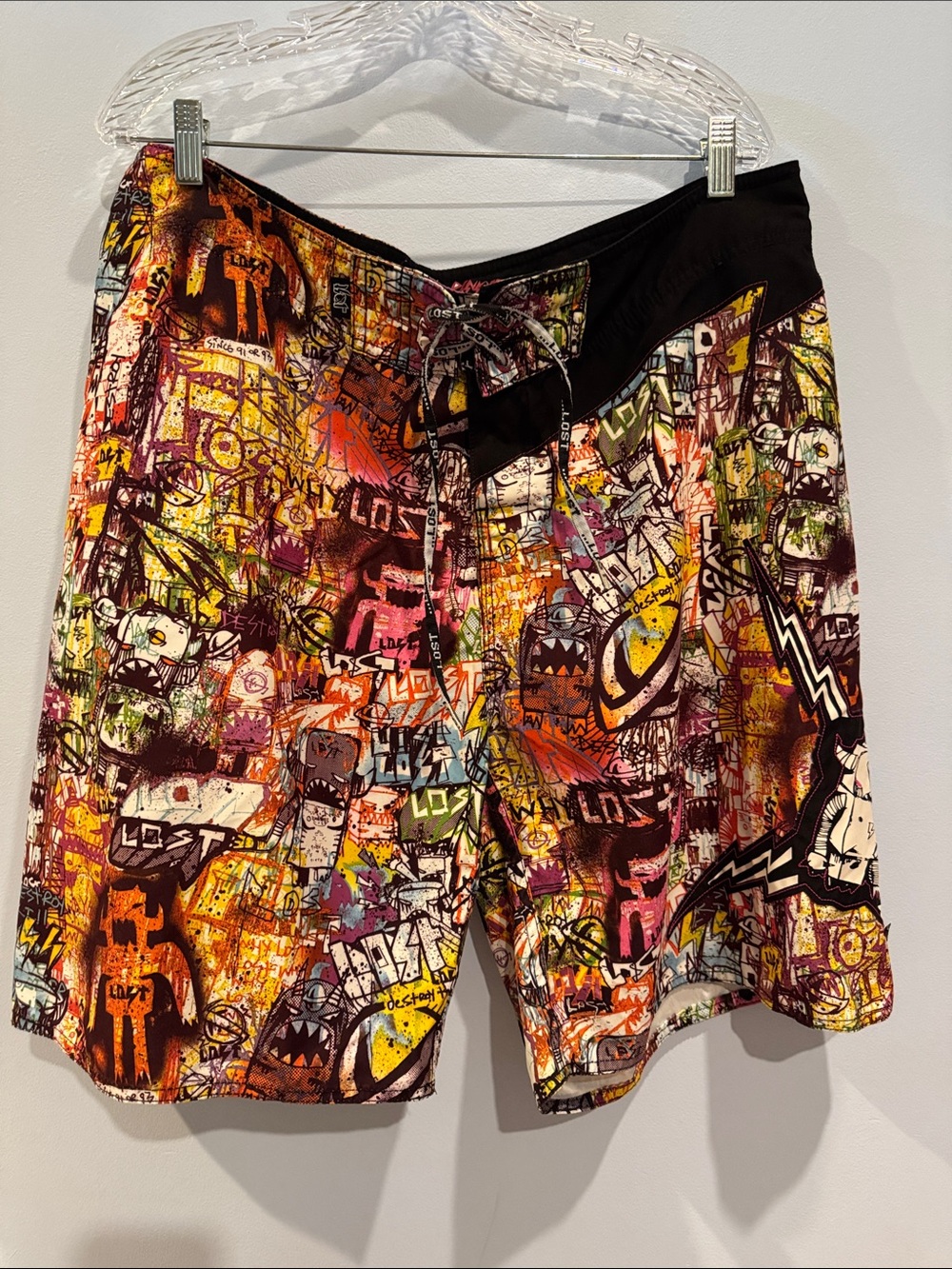 Vintage Lost Enterprises x Pinky Taylor Graffiti Board Shorts
